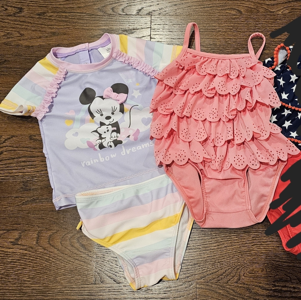 Baby/Toddler Girl's Swimsuits size 12 months Lot of 2 sets